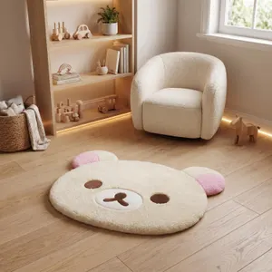 Rilakkuma 70cm Round Plush Area Rug